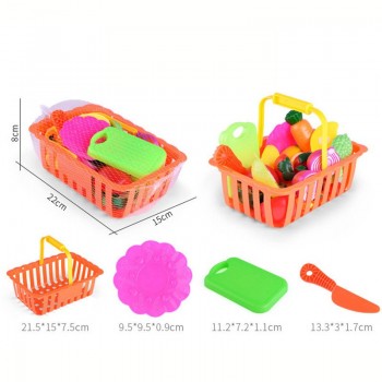 Children Pretend Role Play House Toy Cutting Fruit Plastic Vegetables Food Kitchen Baby Classic Kids Educational Toys 20