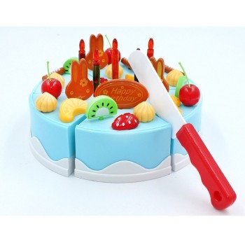 38 pcs Safe ABS Plastic Kitchen Toy Fruit Birthday Cake Cutting Kids Pretend Play Role Educational Girl DIY De Juguete Boy Gift