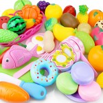 New Cutting Fruit Vegetable Toy Pretend Play Kitchen Toys Play House Miniature Plastic Cooking Food Kids Girls Educational Gift