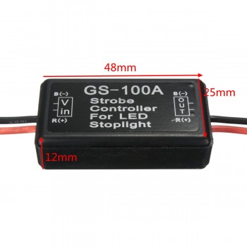 2Pcs GS-100A Car Truck LED Brake Stop Light Flash Strobe Controller Flasher Module