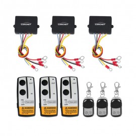 CARCHET Winch 12V 50ft Wireless Winch Remote Control Kit 12V Switch Handset for Jeep Truck SUV ATV High Quality 3 Sets