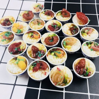 2PCS/lot Miniature Dollhouse 1:12 Chinese Rice Mini Chinese Cuisine Pretend Food for Blyth Dollhouse Toys for children