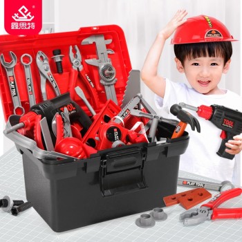 Childrens Toolbox Set Simulation Repair Tools Ax Carpentry Drill Screwdriver Repair Kit House play Puzzle Boys Toy Set for kids