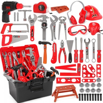 Childrens Toolbox Set Simulation Repair Tools Ax Carpentry Drill Screwdriver Repair Kit House play Puzzle Boys Toy Set for kids