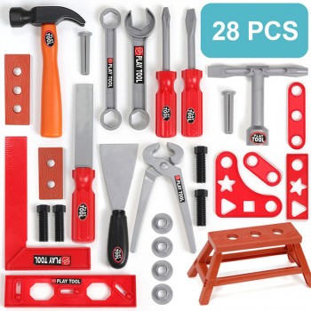 Childrens Toolbox Set Simulation Repair Tools Ax Carpentry Drill Screwdriver Repair Kit House play Puzzle Boys Toy Set for kids