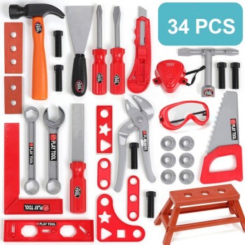 Childrens Toolbox Set Simulation Repair Tools Ax Carpentry Drill Screwdriver Repair Kit House play Puzzle Boys Toy Set for kids