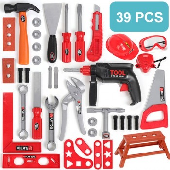 Childrens Toolbox Set Simulation Repair Tools Ax Carpentry Drill Screwdriver Repair Kit House play Puzzle Boys Toy Set for kids
