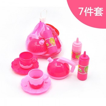 Children play house play set simulation tableware kettle cup fruit and vegetable puzzle early education toys