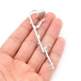1pcs Dollhouse Bathroom Miniature Faucet Plastic 1:12 Bathroom Bath Shower Faucet Mini Bathroom Bath Shower Model