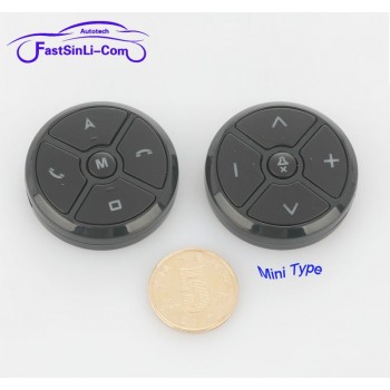 Universal Car Steering Wheel Controller 10Key Music Wireless DVDNavigation Steering Wheel Radio Remote Control Buttons Black