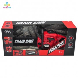 Simulation Tool Toys Electric Saw Rotating Chain with Motor Sound Pretend Play Boy Toys Electric Chain Saw for Children -3