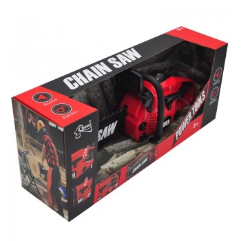 Simulation Tool Toys Electric Saw Rotating Chain with Motor Sound Pretend Play Boy Toys Electric Chain Saw for Children -3