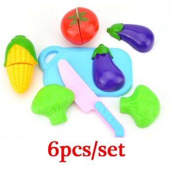 Hot Sale Children Pretend Play Kitchen Toy Set Fruit Safety Plastic Vegetables Kitchen Baby Classic Kids Educational Toys