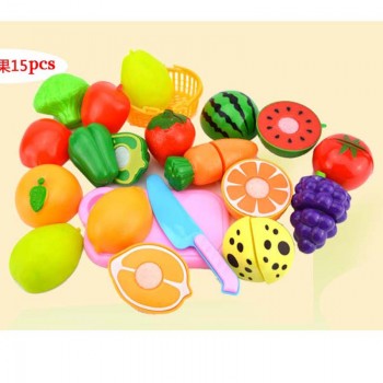 Hot Sale Children Pretend Play Kitchen Toy Set Fruit Safety Plastic Vegetables Kitchen Baby Classic Kids Educational Toys