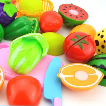 Hot Sale Children Pretend Play Kitchen Toy Set Fruit Safety Plastic Vegetables Kitchen Baby Classic Kids Educational Toys