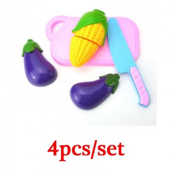 Hot Sale Children Pretend Play Kitchen Toy Set Fruit Safety Plastic Vegetables Kitchen Baby Classic Kids Educational Toys