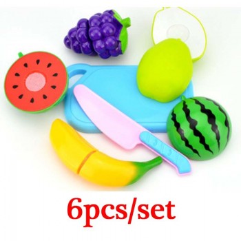 Hot Sale Children Pretend Play Kitchen Toy Set Fruit Safety Plastic Vegetables Kitchen Baby Classic Kids Educational Toys