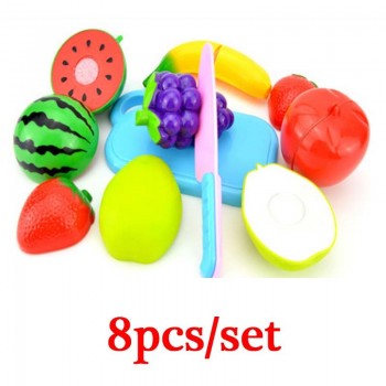Hot Sale Children Pretend Play Kitchen Toy Set Fruit Safety Plastic Vegetables Kitchen Baby Classic Kids Educational Toys
