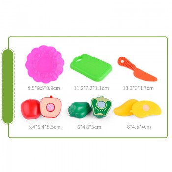 24pcs/lot Children Pretend Role Play House Toy Cutting Fruit Plastic Vegetables Food Kitchen Baby Classic Kids Educational Toys