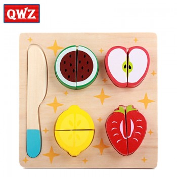 Wooden Toy Kitchen Cut Fruits Vegetables Dessert Kids Cooking Kitchen Toy Food Pretend Play Puzzle Educational Toys for Children