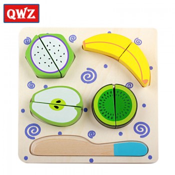 Wooden Toy Kitchen Cut Fruits Vegetables Dessert Kids Cooking Kitchen Toy Food Pretend Play Puzzle Educational Toys for Children