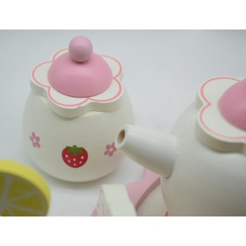 Fly AC Kids Learning amp; Education Wooden Strawberry Simulation Tea set Toys for Children Birthday/Christmas gift
