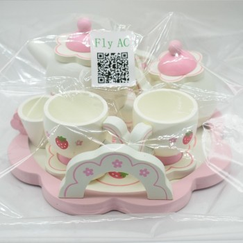 Fly AC Kids Learning amp; Education Wooden Strawberry Simulation Tea set Toys for Children Birthday/Christmas gift