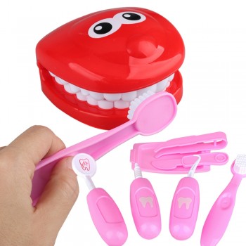 New Funny Doctor Dentist Check Teeth Model Set Medical Kit Educational Role Play Simulation PUZ Toy for Toddlers Children Play
