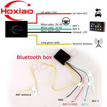 Car steering wheel remote controls use for control 2DIN DVD player universal wireless Bluetooth remote control
