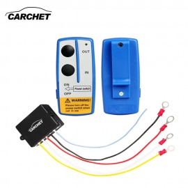 CARCHET Universal Wireless Winch Remote Control Kit 12V 50ft 2 Remotes With Indicator light Car Detector For Truck Jeep ATV SUV