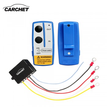 CARCHET Universal Wireless Winch Remote Control Kit 12V 50ft 2 Remotes With Indicator light Car Detector For Truck Jeep ATV SUV