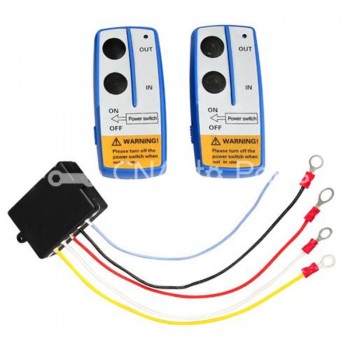 CARCHET Universal Wireless Winch Remote Control Kit 12V 50ft 2 Remotes With Indicator light Car Detector For Truck Jeep ATV SUV