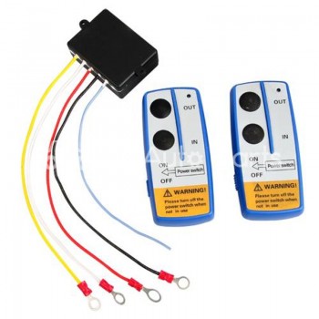 CARCHET Universal Wireless Winch Remote Control Kit 12V 50ft 2 Remotes With Indicator light Car Detector For Truck Jeep ATV SUV