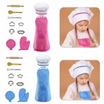11Pcs/Set Kitchen Toy Children Cooking Utensils Kitchen Supplies Set Chef Set For Kids Cooking Play Set With Apron Chef Hat