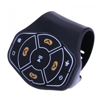 Car Steering Wheel Wireless Bluetooth Remote Control for Media Playback Compatibile for iOS Android Smartphone system