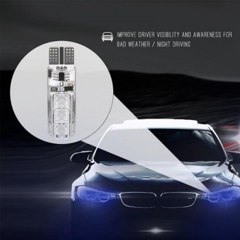 NEW Remote Control T10 5050 Car LED Bulb 6 SMD Multicolor W5W 501 Side Light Bulbs