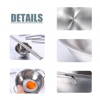 1Set 25pc Kids House Kitchen Toys Stainless Steel Cooking Cookware Pots Pan Children Pretend Play Kitchen Playset Silver Figures