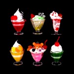 1pc Cute Dollhouse Miniature Drink Ice Cream Cups Set Model Pretend Play Mini Food  Fit Play House Toy Doll Accessories