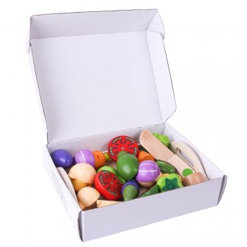 Magnetic Wooden Fruit and Vegetable Combination Cutting Kitchen Toy Set Children Play amp; Pretend Simulation Playset Kids Fun
