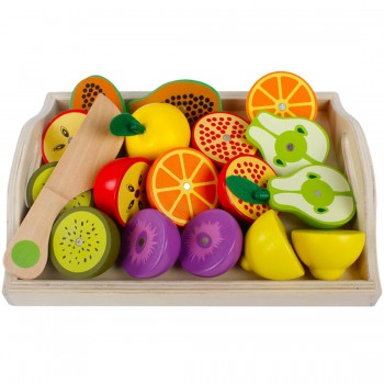 Magnetic Wooden Fruit and Vegetable Combination Cutting Kitchen Toy Set Children Play amp; Pretend Simulation Playset Kids Fun