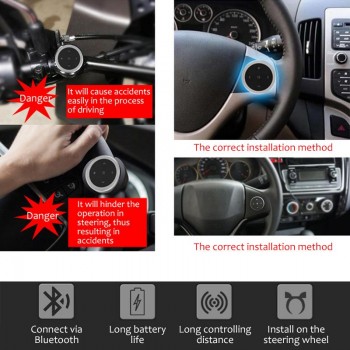 New Car Wireless Mobile Phone Multimedia Bluetooth Multifunctional Steering Wheel Remote Controller Car Accessories