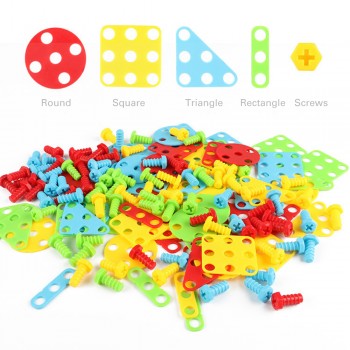 149/193Pcs Boys Toys Kids Drill Toys Electric Drill Screws Puzzle Assembled Mosaic Design Building Toys Creative Educational Toy