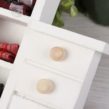 Dollhouse Mini Cabinet Model Chest Cupboard Shelf White Cabinet Kitchen Dining Display Display Doll House Kitchen Accessories