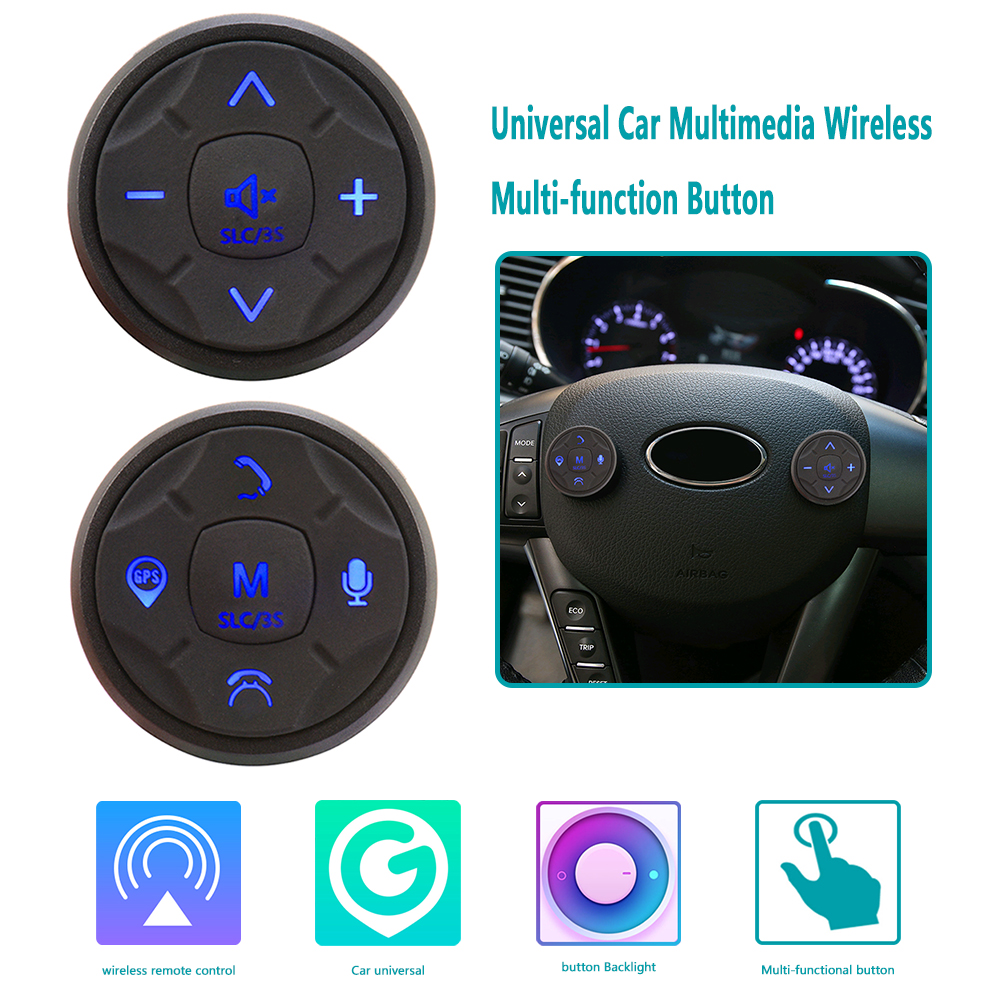 Universal Wireless Car Multimedia Steering Wheel Remote Control Multi-function Button 10 Buttons DVD Navigation Button Switch