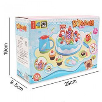 37 - 80 unids DIY Imagination Games Fruit Cutter Birthday Cake Kitchen Kitchen Food Toys Toy Blue Rose Girls Gift for Children