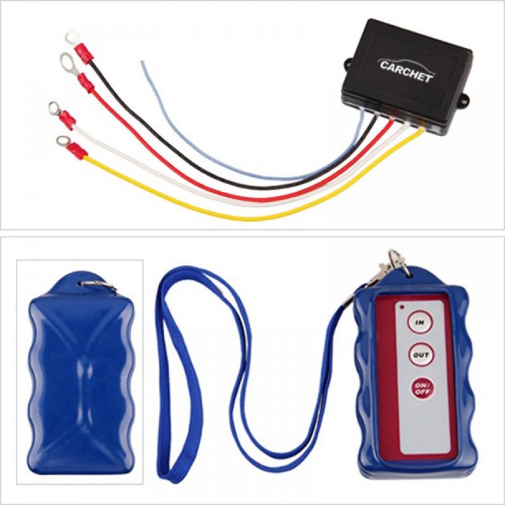 CARCHET DC 12V Winch Wireless Remote Control Set Kit for Jeep ATV Truck Warn Ramsey Waterproof Winch Wireless Remote Control