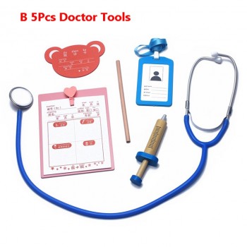 20PCS/Set Wooden Toys Funny Pretend Play Real Life Cosplay Doctor Game Toy Dentist Medicine Box Pretend Doctor Play For Children