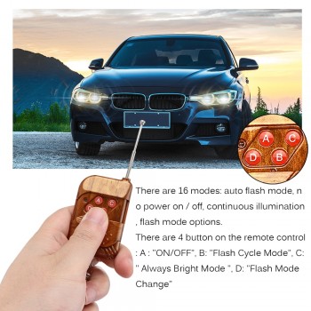 12V Wireless Remote Control Module W/Strobe Flash for Car Vehicle Auto Trucks Lamps Light LED Strips