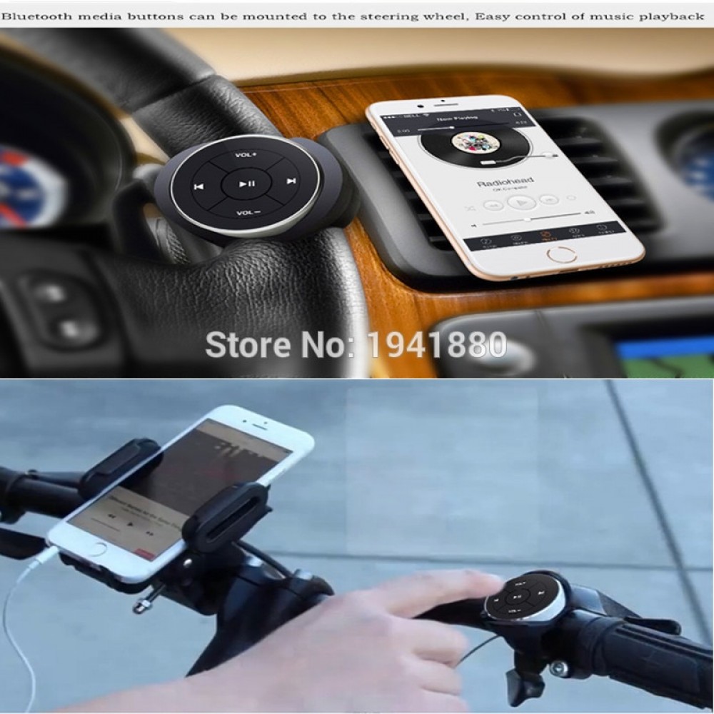 DOXINGYE Wireless Bluetooth Media Remote Button Car Motorcycle Steering wheel Remote Control Music For iphone7 Samsung Huawei