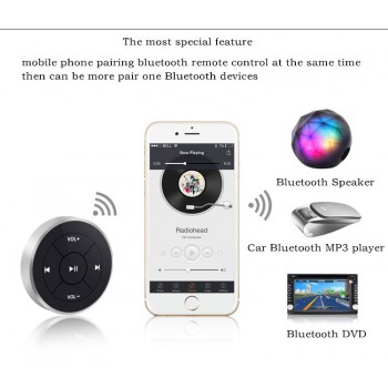 DOXINGYE Wireless Bluetooth Media Remote Button Car Motorcycle Steering wheel Remote Control Music For iphone7 Samsung Huawei